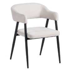 SILLA CREMA TEJIDO-METAL SALÓN 56 X 60 X 81 CM