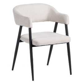 SILLA CREMA TEJIDO-METAL SALÓN 56 X 60 X 81 CM