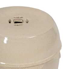 TABURETE CREMA CERÁMICA DECORACIÓN 35 X 35 X 48 CM