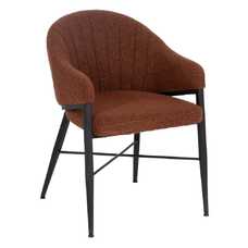 SILLA BRAZOS TEJA TEJIDO-METAL SALÓN 56 X 61 X 82 CM