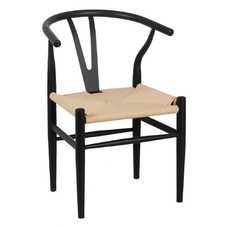 SILLA NEGRO-NATURAL METAL SALÓN 54 X 53 X 75 CM SILLA NEGRO-NATURAL METAL SALÓN 54 X 53 X 75 CM