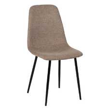 SILLA TAUPE TEJIDO-METAL SALÓN 43 X 52 X 87 CM SILLA TAUPE TEJIDO-METAL SALÓN 43 X 52 X 87 CM