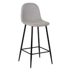 TABURETE GRIS TEJIDO-METAL SALÓN 45,50 X 45 X 105,50 CM