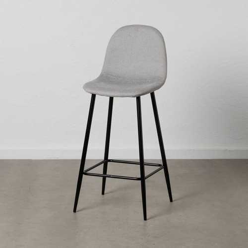 TABURETE GRIS TEJIDO-METAL SALÓN 45,50 X 45 X 105,50 CM