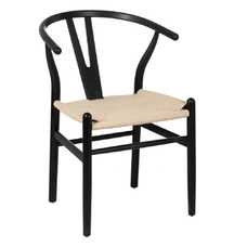 SILLA NEGRO MADERA / FIBRA SALÓN 55 X 55 X 77 CM SILLA NEGRO MADERA / FIBRA SALÓN 55 X 55 X 77 CM