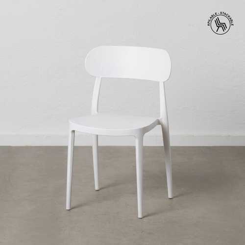 SILLA BLANCO POLIPROPILENO SALÓN 48,50 X 50 X 80 CM