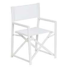 SILLA DIRECTOR BLANCO ALUMINIO-TEXTILENO 56 X 53 X 84 CM
