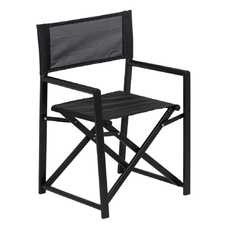 SILLA DIRECTOR NEGRO ALUMINIO-TEXTILENO 56 X 53 X 84 CM