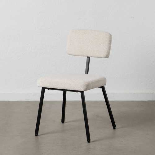 SILLA BLANCO TEJIDO-METAL DECORACIÓN 42,50 X 55 X 77,50 CM