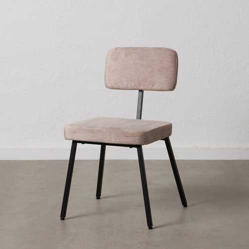 SILLA BEIGE TEJIDO-METAL DECORACIÓN 42,50 X 55 X 77,50 CM