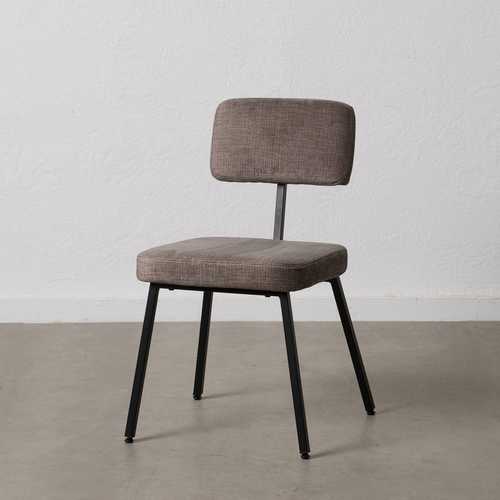 SILLA GRIS TEJIDO-METAL DECORACIÓN 42,50 X 55 X 77,50 CM