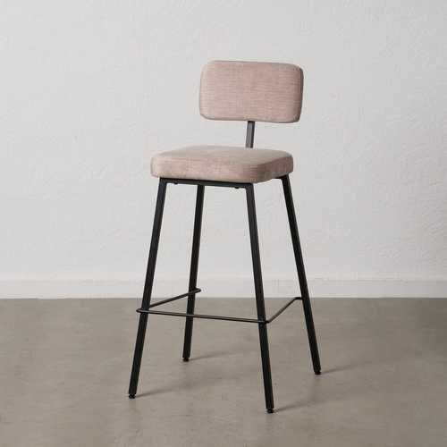 TABURETE BEIGE TEJIDO-METAL DECORACIÓN 39 X 50,50 X 103 CM