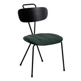 SILLA VERDE TEJIDO-METAL DECORACIÓN 47,50 X 61 X 85 CM