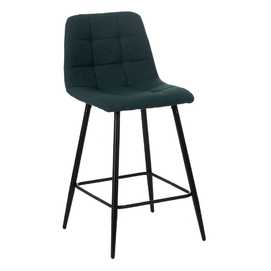 TABURETE VERDE TEJIDO-METAL SALÓN 45 X 55 X 92 CM