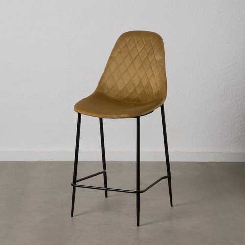 TABURETE MARRÓN TEJIDO-METAL SALÓN 48 X 56 X 104 CM