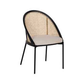 SILLA NEGRO-NATURAL ACERO / PLÁSTICO 54 X 49 X 82,30 CM