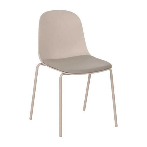 SILLA BEIGE PP-METAL EXTERIOR 50 X 53 X 85 CM