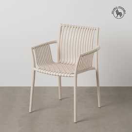 SILLA BEIGE PP EXTERIOR 59 X 56,50 X 83 CM