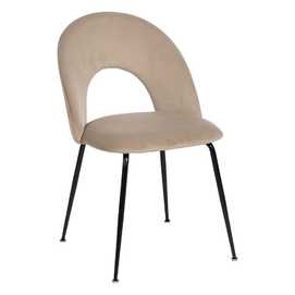 SILLA BEIGE TEJIDO-METAL CONTRACT 49 X 60 X 81 CM