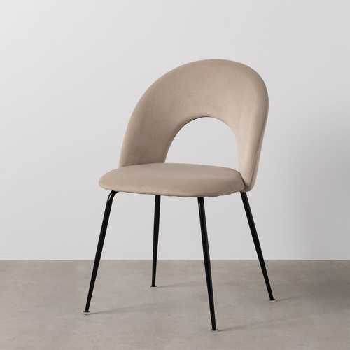 SILLA BEIGE TEJIDO-METAL CONTRACT 49 X 60 X 81 CM
