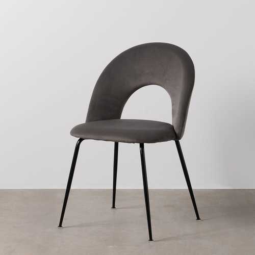 SILLA TAUPE TEJIDO-METAL CONTRACT 49 X 60 X 81 CM