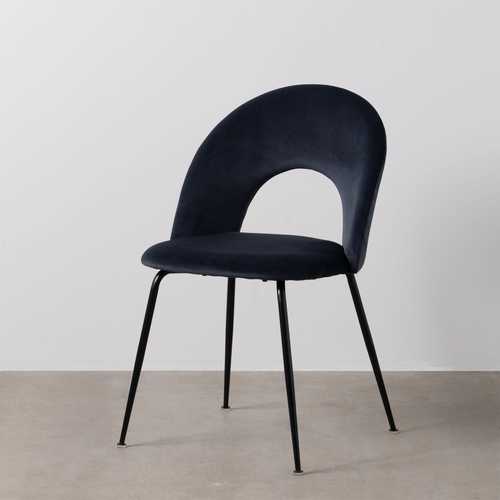 SILLA AZUL TEJIDO-METAL CONTRACT 49 X 60 X 81 CM
