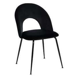 SILLA NEGRO TEJIDO-METAL CONTRACT 49 X 60 X 81 CM
