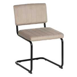 SILLA BEIGE TEJIDO-METAL CONTRACT 48 X 56 X 82 CM