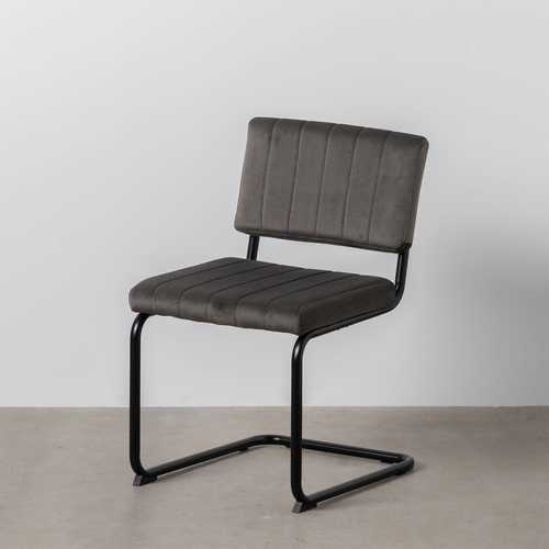 SILLA TAUPE TEJIDO-METAL CONTRACT 48 X 56 X 82 CM