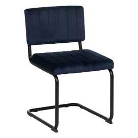 SILLA AZUL TEJIDO-METAL CONTRACT 48 X 56 X 82 CM