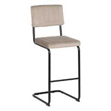 TABURETE BEIGE TEJIDO-METAL CONTRACT 44 X 50 X 115 CM