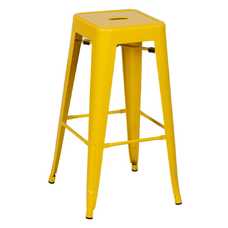 TABURETE AMARILLO METAL DALLAS 43,50 X 43,50 X 76,50 CM