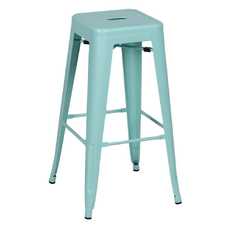 TABURETE TURQUESA METAL DALLAS 43,50 X 43,50 X 76,50 CM