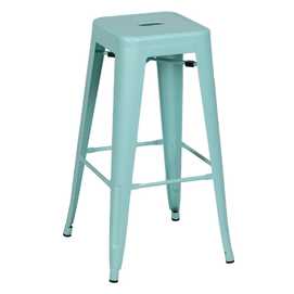 TABURETE TURQUESA METAL DALLAS 43,50 X 43,50 X 76,50 CM