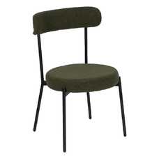 SILLA VERDE-NEGRO TEJIDO-METAL 49 X 49 X 80 CM