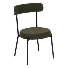 SILLA VERDE-NEGRO TEJIDO-METAL 49 X 49 X 80 CM