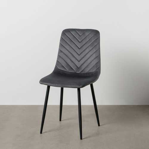 SILLA GRIS TERCIOPELO CONTRACT 45 X 51 X 88,50 CM