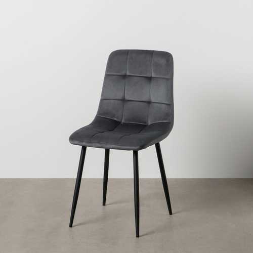 SILLA GRIS TERCIOPELO CONTRACT 45 X 51 X 88,50 CM