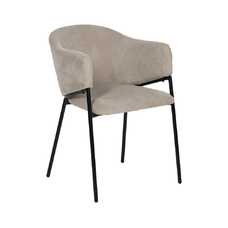 SILLA BEIGE TEJIDO-METAL 54 X 60 X 78 CM