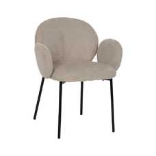 SILLA BEIGE TEJIDO-METAL 66 X 60 X 78,50 CM