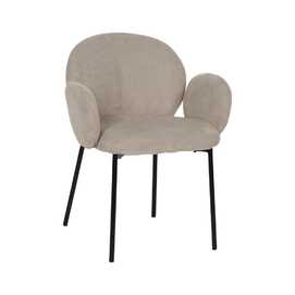 SILLA BEIGE TEJIDO-METAL 66 X 60 X 78,50 CM