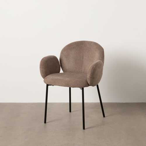 SILLA TAUPE TEJIDO-METAL 66 X 60 X 78,50 CM