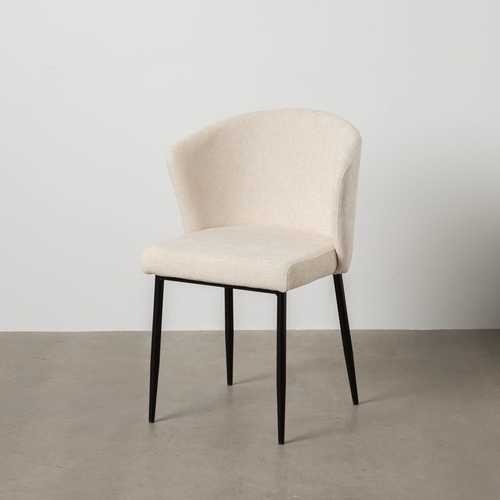 SILLA BLANCO TEJIDO-METAL CONTRACT 59 X 55 X 80 CM