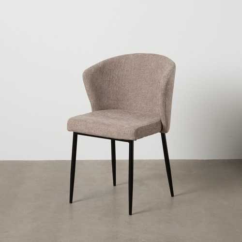 SILLA TAUPE TEJIDO-METAL CONTRACT 59 X 55 X 80 CM