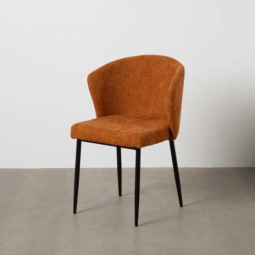 SILLA MARRÓN TEJIDO-METAL CONTRACT 59 X 55 X 80 CM