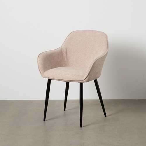 SILLA BEIGE TEJIDO-METAL CONTRACT 60 X 59 X 83 CM