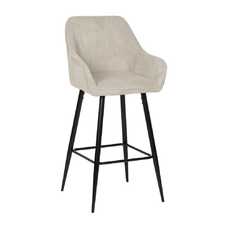 TABURETE BEIGE TEJIDO-METAL CONTRACT 54 X 41,50 X 109 CM