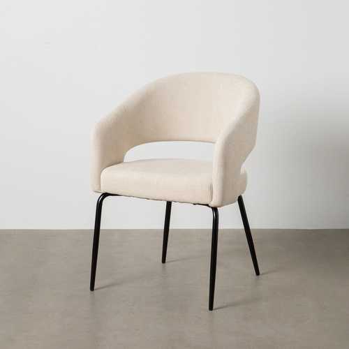 SILLA BLANCO TEJIDO-METAL CONTRACT 57 X 56 X 81 CM