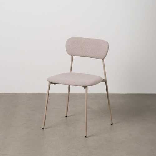 SILLA BEIGE TEJIDO-METAL CONTRACT 49 X 47 X 76 CM