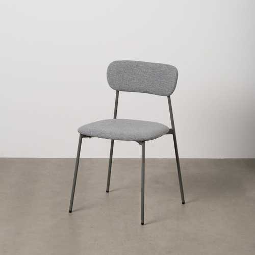 SILLA GRIS TEJIDO-METAL CONTRACT 49 X 47 X 76 CM